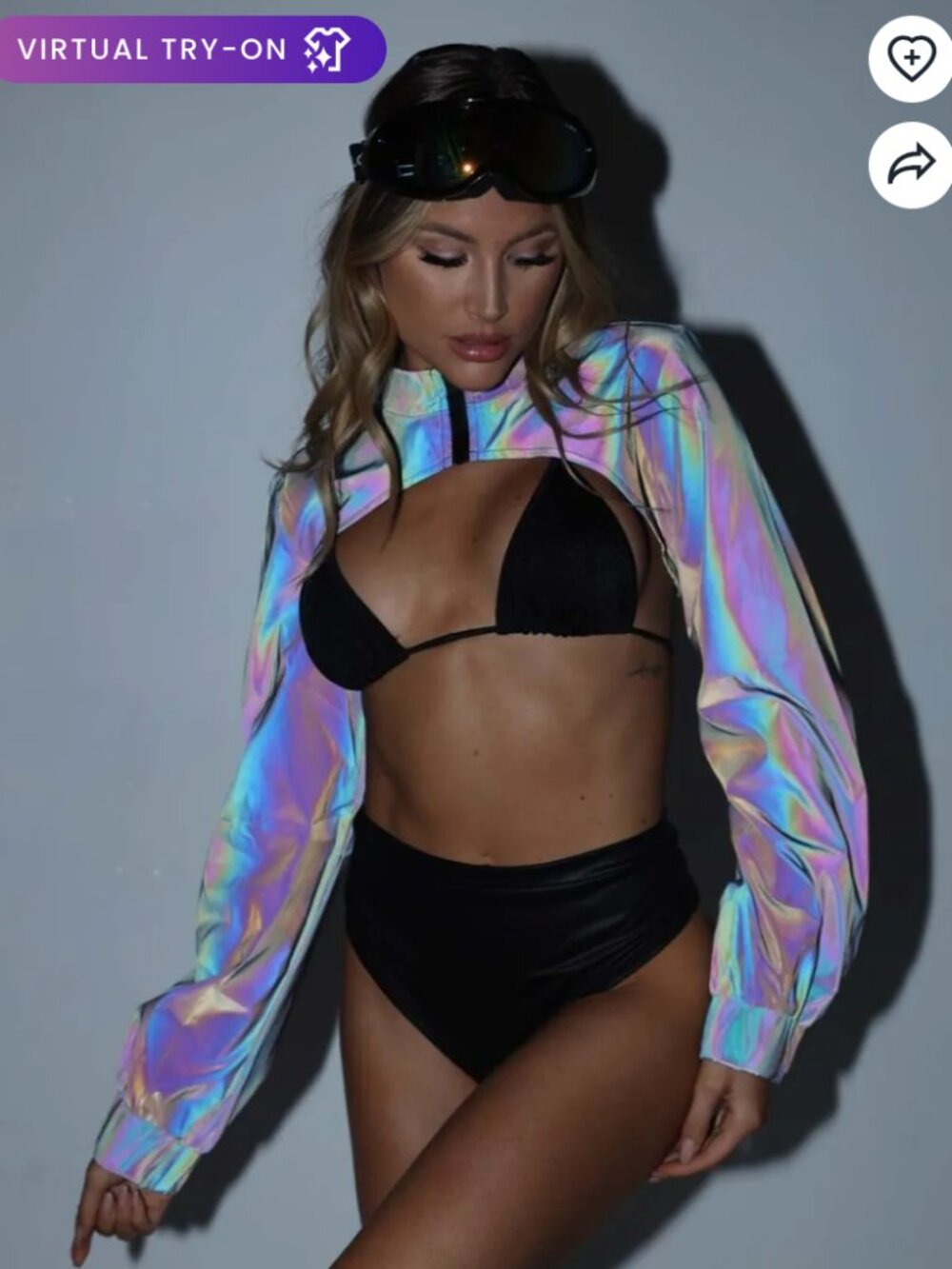 Rainbow Reflective Ultra Crop Top